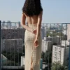 Robe en crêpe à dos nu Robe en crêpe à dos nu