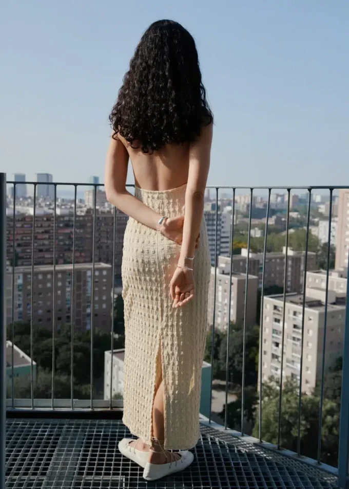 Robe en crêpe à dos nu Robe en crêpe à dos nu