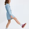 Robe en denim à nœud Robe en denim à nœud