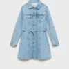 Robe en denim à nœud Robe en denim à nœud