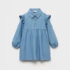 Robe en denim à volants