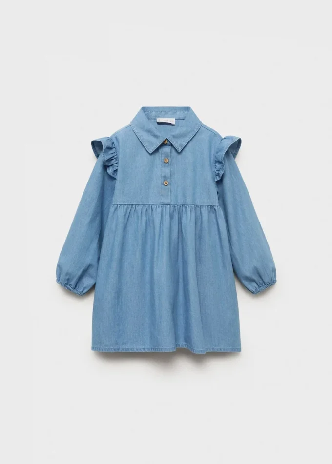 Robe en denim à volants