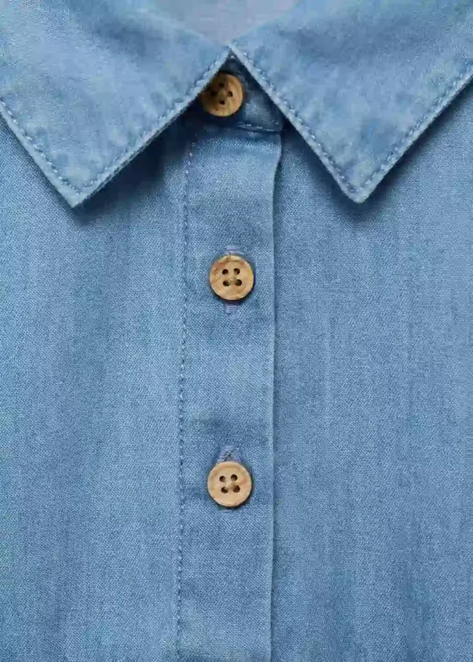 Robe en denim à volants