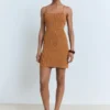 Robe en lurex avec dos croisé Robe en lurex avec dos croisé