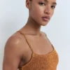 Robe en lurex avec dos croisé Robe en lurex avec dos croisé