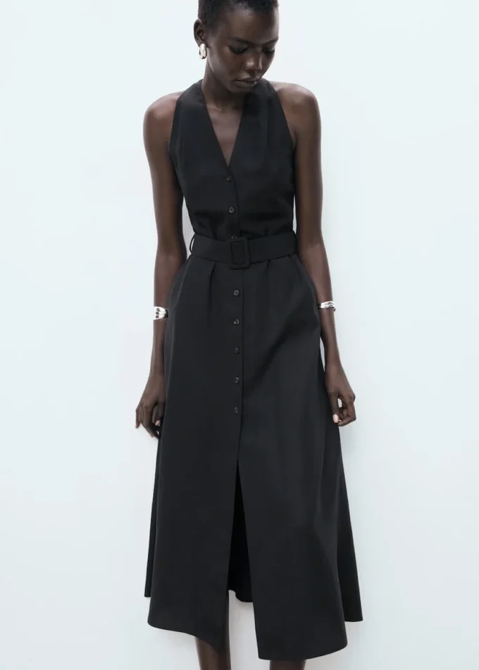 Robe en lyocell avec ceinture Robe en lyocell avec ceinture