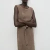 Robe en maille avec ceinture Robe en maille avec ceinture