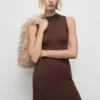 Robe en maille à col roulé