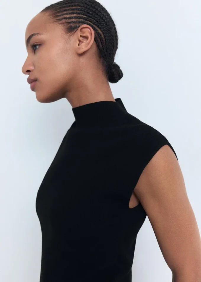 Robe en maille à col roulé Robe en maille à col roulé