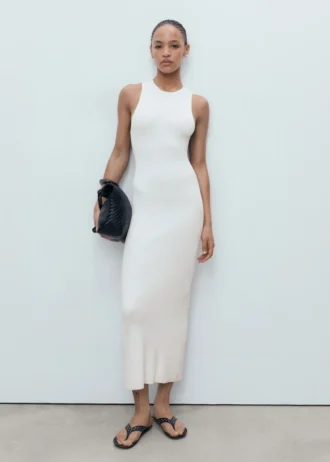 Robe en maille à encolure dos nu