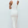 Robe en maille à encolure dos nu