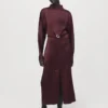 Robe en satin à ceinture Robe en satin à ceinture