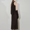 Robe en satin effet froissé Robe en satin effet froissé