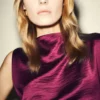 Robe en satin effet froissé Robe en satin effet froissé