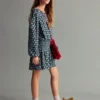 Robe florale froncée Robe florale froncée