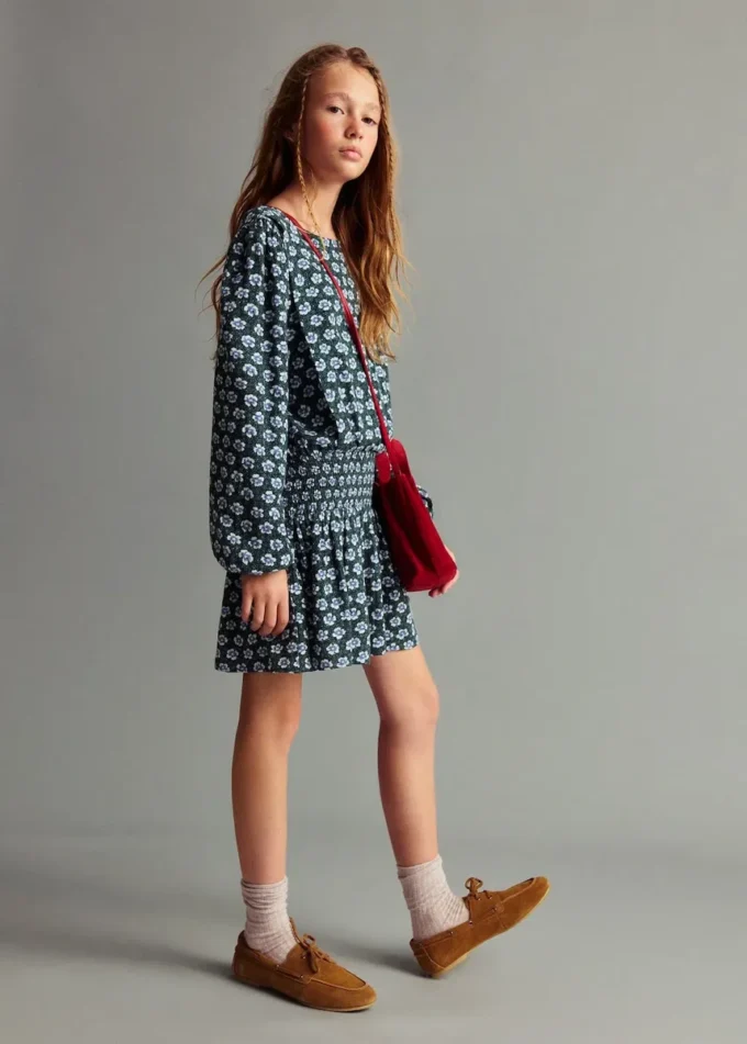 Robe florale froncée Robe florale froncée
