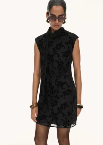Robe foulard jacquard à fleurs