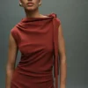 Robe froncée avec nœud Robe froncée avec nœud
