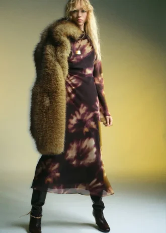 Robe froncée tie-dye