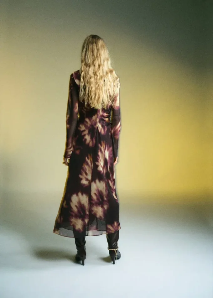 Robe froncée tie-dye Robe froncée tie-dye