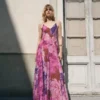 Robe à godets à motif floral Robe à godets à motif floral