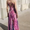 Robe à godets à motif floral Robe à godets à motif floral