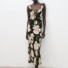 Robe à imprimé floral avec volants Robe à imprimé floral avec volants