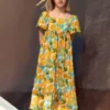 Robe à imprimé tropical Robe à imprimé tropical