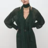 Robe imprimée avec foulard Robe imprimée avec foulard