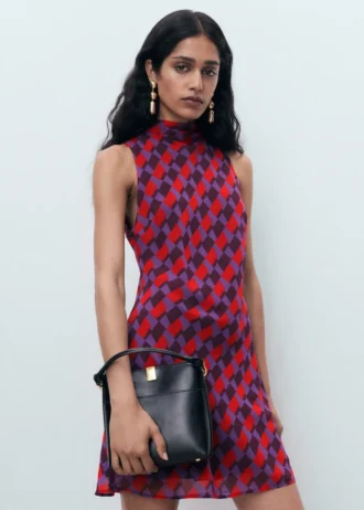 Robe imprimée avec nœud
