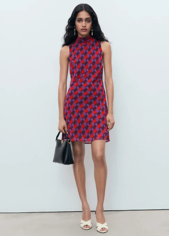 Robe imprimée avec nœud Robe imprimée avec nœud