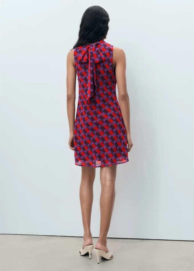 Robe imprimée avec nœud Robe imprimée avec nœud