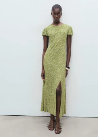 Robe imprimée avec ouverture sur le côté