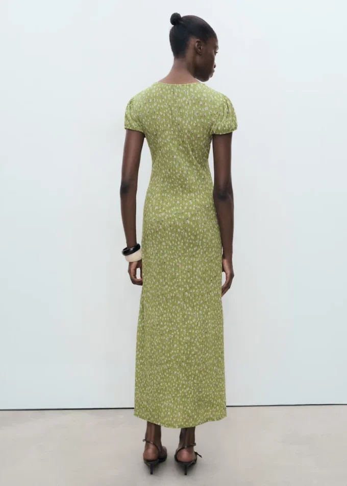 Robe imprimée avec ouverture sur le côté Robe imprimée avec ouverture sur le côté