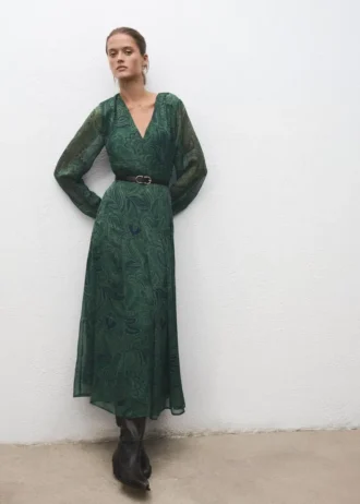 Robe imprimée à ceinture