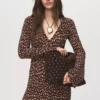 Robe imprimée à col en V Robe imprimée à col en V
