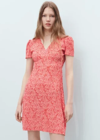 Robe imprimée à col en V