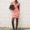 Robe imprimée à col en V Robe imprimée à col en V