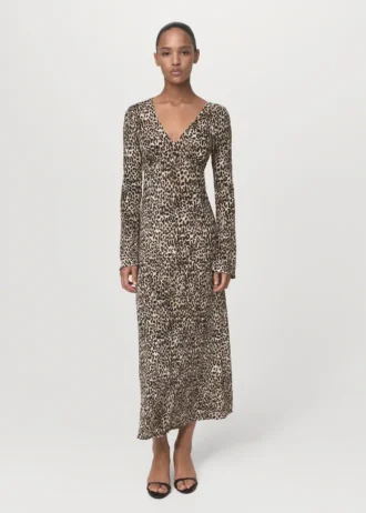 Robe imprimée à col en V