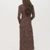Robe imprimée à col en V Robe imprimée à col en V
