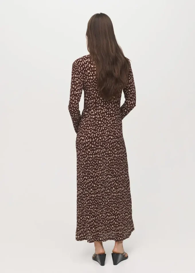 Robe imprimée à col en V Robe imprimée à col en V