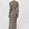Robe imprimée à col en V Robe imprimée à col en V