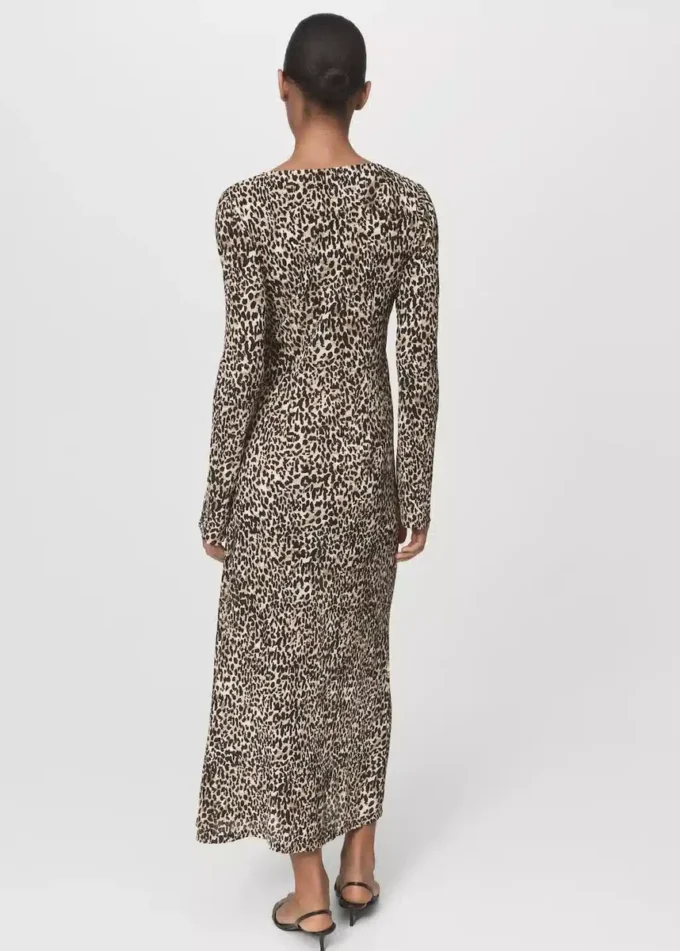 Robe imprimée à col en V Robe imprimée à col en V