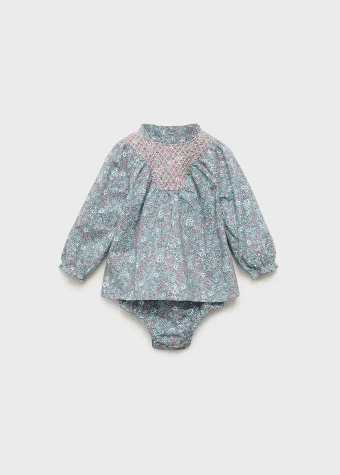 Robe imprimée et cache-couche Robe imprimée et cache-couche