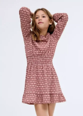 Robe imprimée froncée