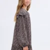 Robe imprimée à volants