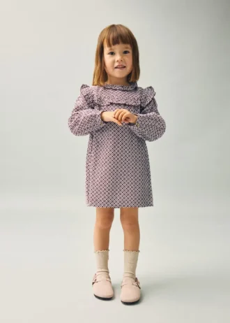 Robe imprimée à volants