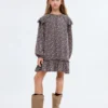 Robe imprimée à volants
