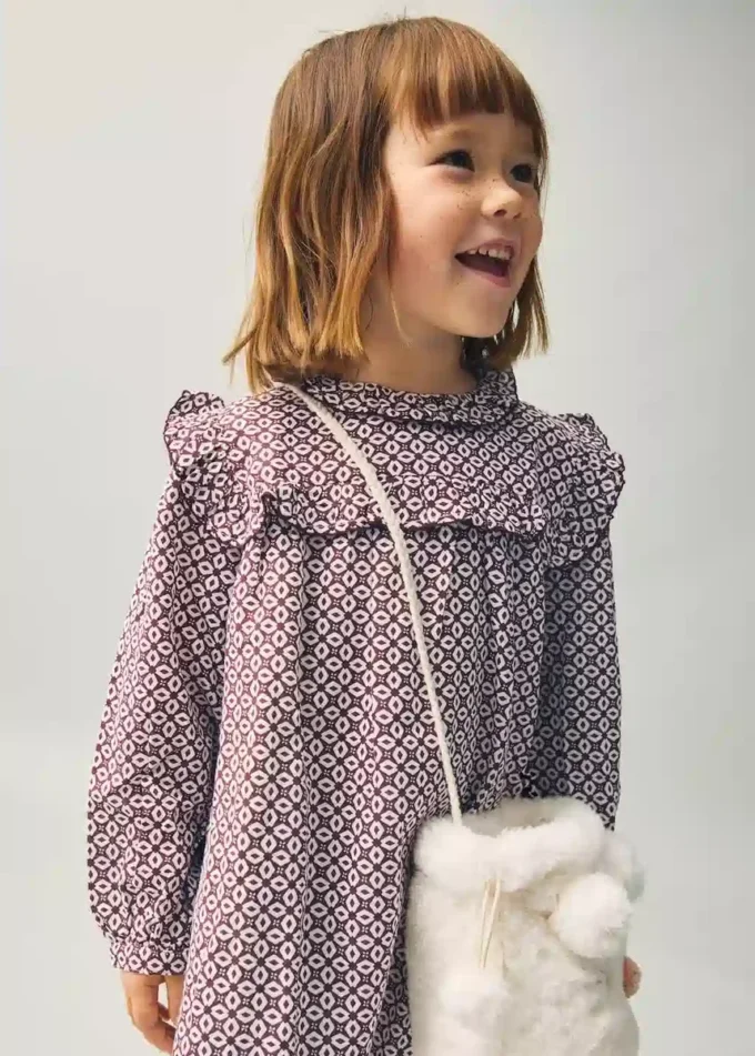 Robe imprimée à volants Robe imprimée à volants