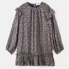 Robe imprimée à volants